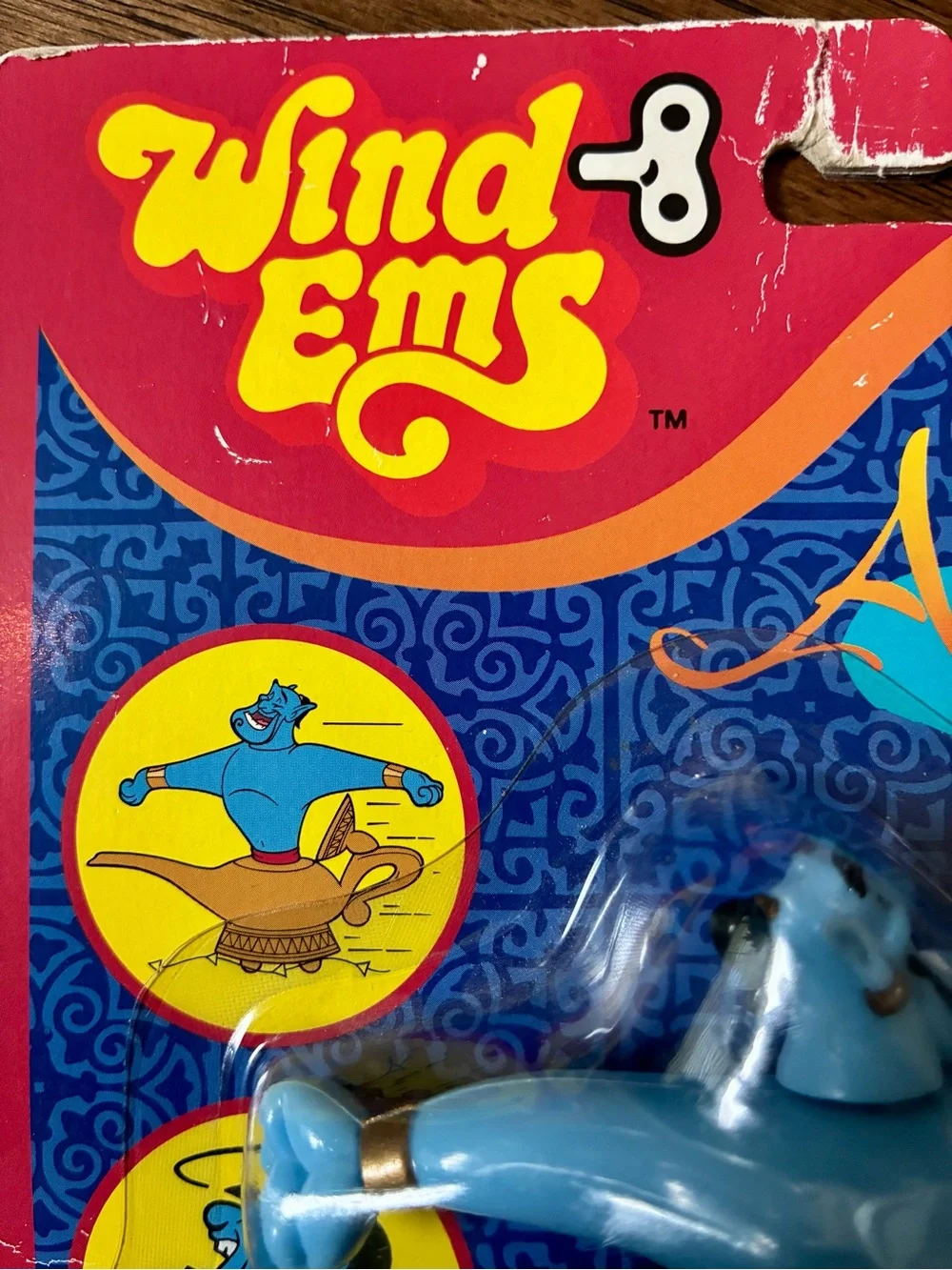 Disney’s Aladdin Genie of the Lamp Collectible Wind Ems Plastic Toy Vintage 1993